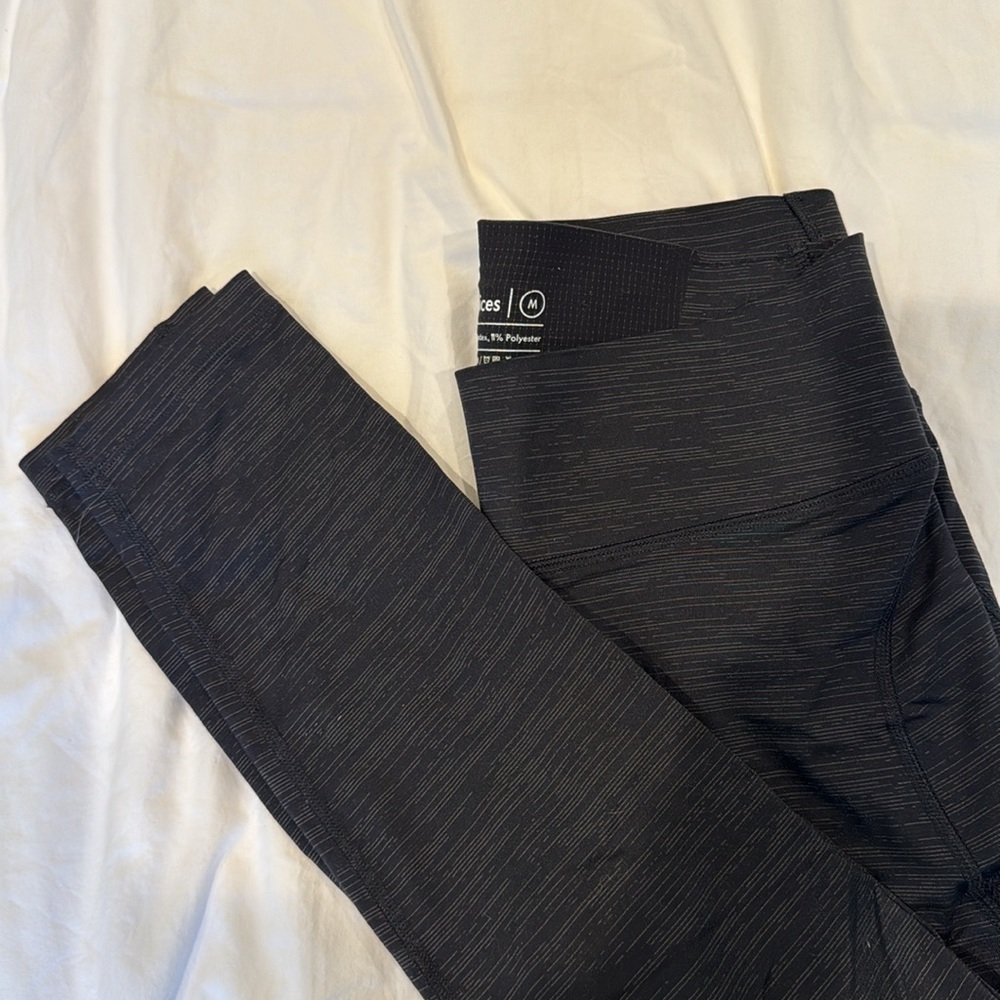 Outdoor Voices Flex 7/8  Night Black Heather High Rise Leggings size M